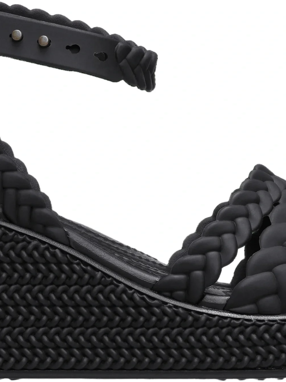 Women’s Black Braided Platform Sandal